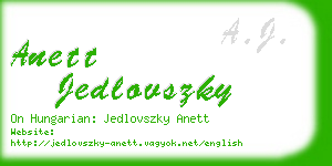 anett jedlovszky business card